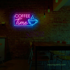 Coffee Time Neon Sign - Savor the Moment - NeonXpert