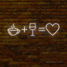 Coffee & Wine is Love Neon Sign - A Dual Delight for your Place - NeonXpert