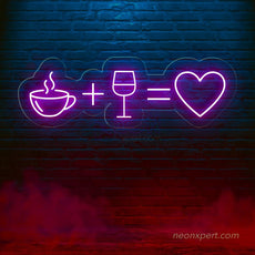 Coffee & Wine is Love Neon Sign - A Dual Delight for your Place - NeonXpert