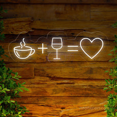 Coffee & Wine is Love Neon Sign - A Dual Delight for your Place - NeonXpert