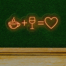 Coffee & Wine is Love Neon Sign - A Dual Delight for your Place - NeonXpert