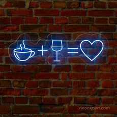 Coffee & Wine is Love Neon Sign - A Dual Delight for your Place - NeonXpert