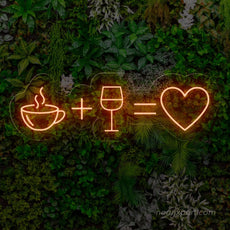 Coffee & Wine is Love Neon Sign - A Dual Delight for your Place - NeonXpert