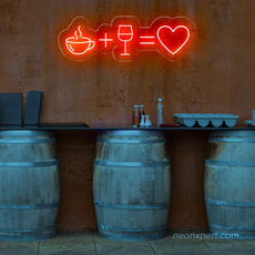 Coffee & Wine is Love Neon Sign - A Dual Delight for your Place - NeonXpert