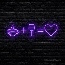 Coffee & Wine is Love Neon Sign - A Dual Delight for your Place - NeonXpert