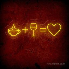 Coffee & Wine is Love Neon Sign - A Dual Delight for your Place - NeonXpert