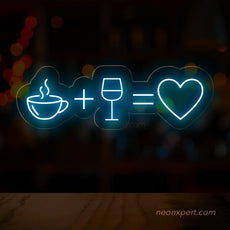 Coffee & Wine is Love Neon Sign - A Dual Delight for your Place - NeonXpert