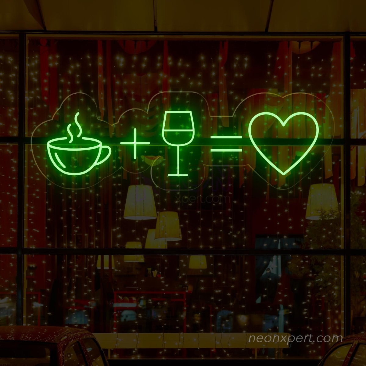 Coffee & Wine is Love Neon Sign - A Dual Delight for your Place - NeonXpert