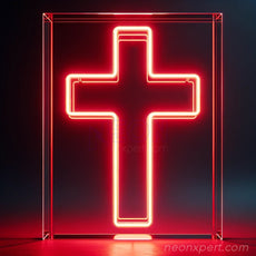 Cross LED Neon Light Sign Wall Decor - NeonXpert