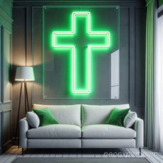 Cross LED Neon Light Sign Wall Decor - NeonXpert