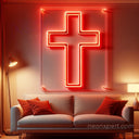 Cross LED Neon Light Sign Wall Decor - NeonXpert