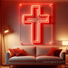 Cross LED Neon Light Sign Wall Decor - NeonXpert