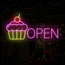 Cupcake Open Neon Sign | Sweet Delights Await! - NEONXPERT