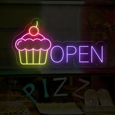 Cupcake Open Neon Sign | Sweet Delights Await! - NEONXPERT