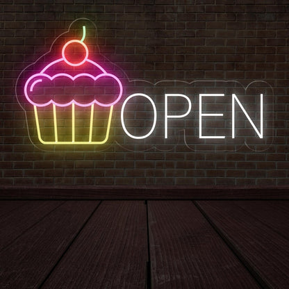 Cupcake Open Neon Sign | Sweet Delights Await! - NEONXPERT