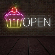 Cupcake Open Neon Sign | Sweet Delights Await! - NEONXPERT