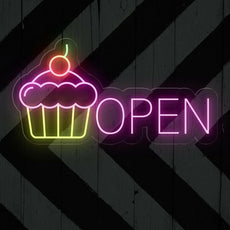 Cupcake Open Neon Sign | Sweet Delights Await! - NEONXPERT