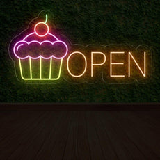 Cupcake Open Neon Sign | Sweet Delights Await! - NEONXPERT