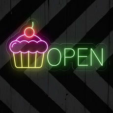 Cupcake Open Neon Sign | Sweet Delights Await! - NEONXPERT