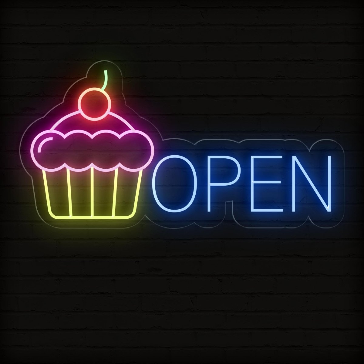 Cupcake Open Neon Sign | Sweet Delights Await! - NEONXPERT