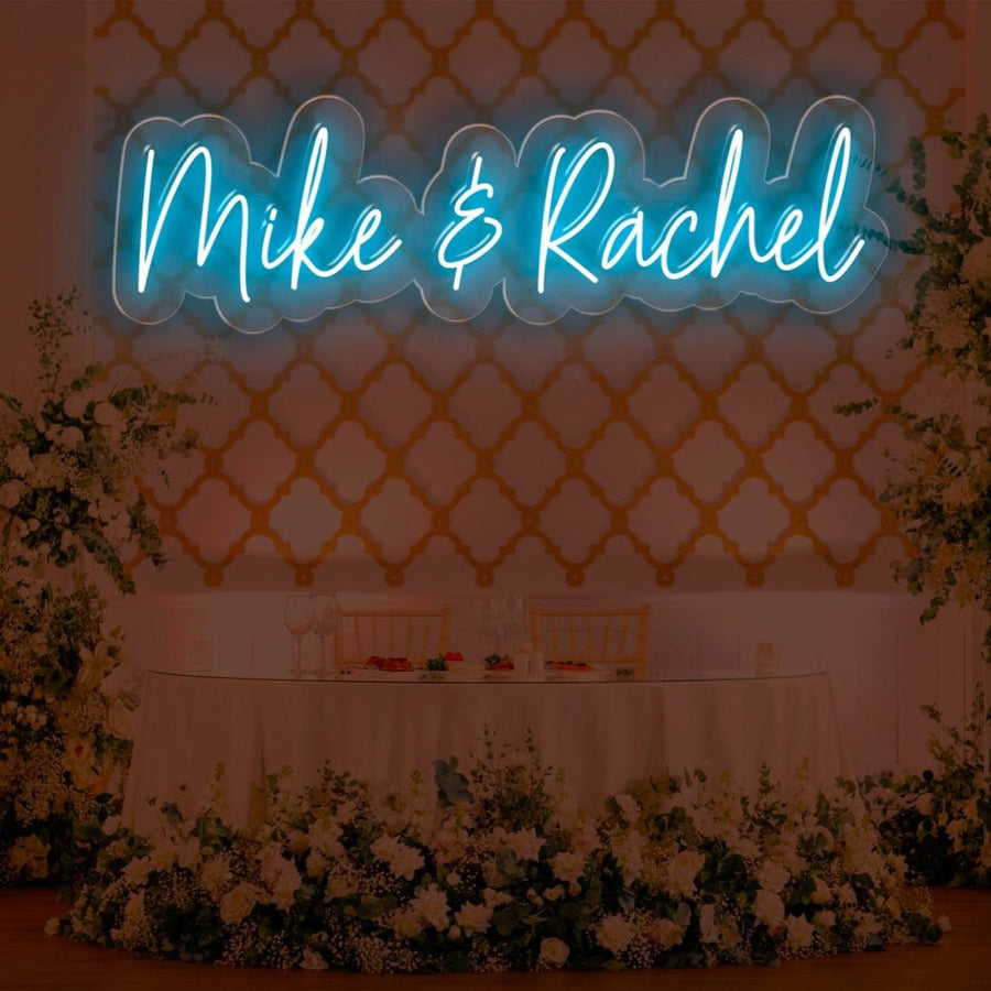 Custom Couple Name Anniversary Gift for Husband, Wife, Parents - NeonXpert