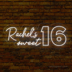 Custom Name Sweet 16 Neon Sign - Personalized Birthday Party Backdrop - NeonXpert