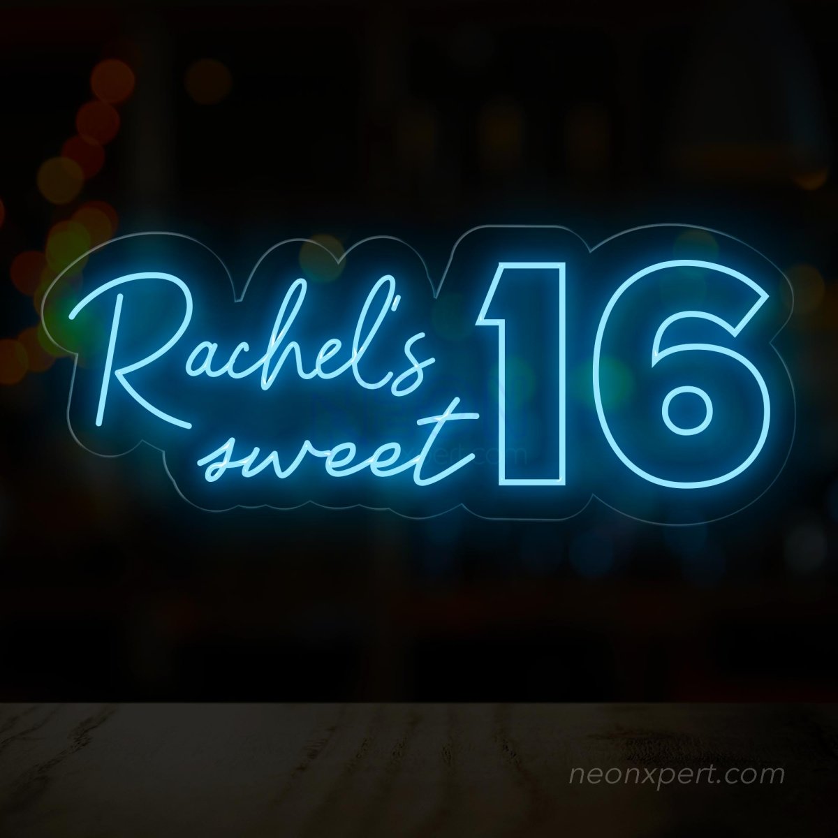 Custom Name Sweet 16 Neon Sign - Personalized Birthday Party Backdrop - NeonXpert
