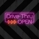 Drive Thru Open Neon Sign | LED Business Signage - NEONXPERT