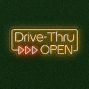 Drive Thru Open Neon Sign | LED Business Signage - NEONXPERT