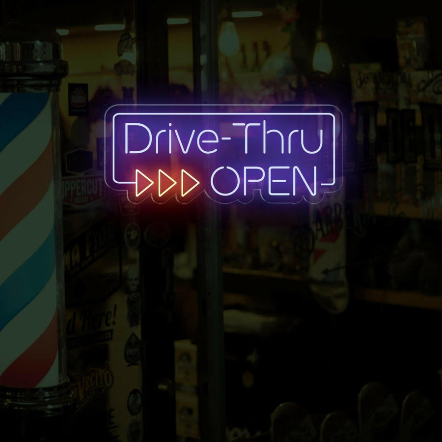 Drive Thru Open Neon Sign - NeonXpert