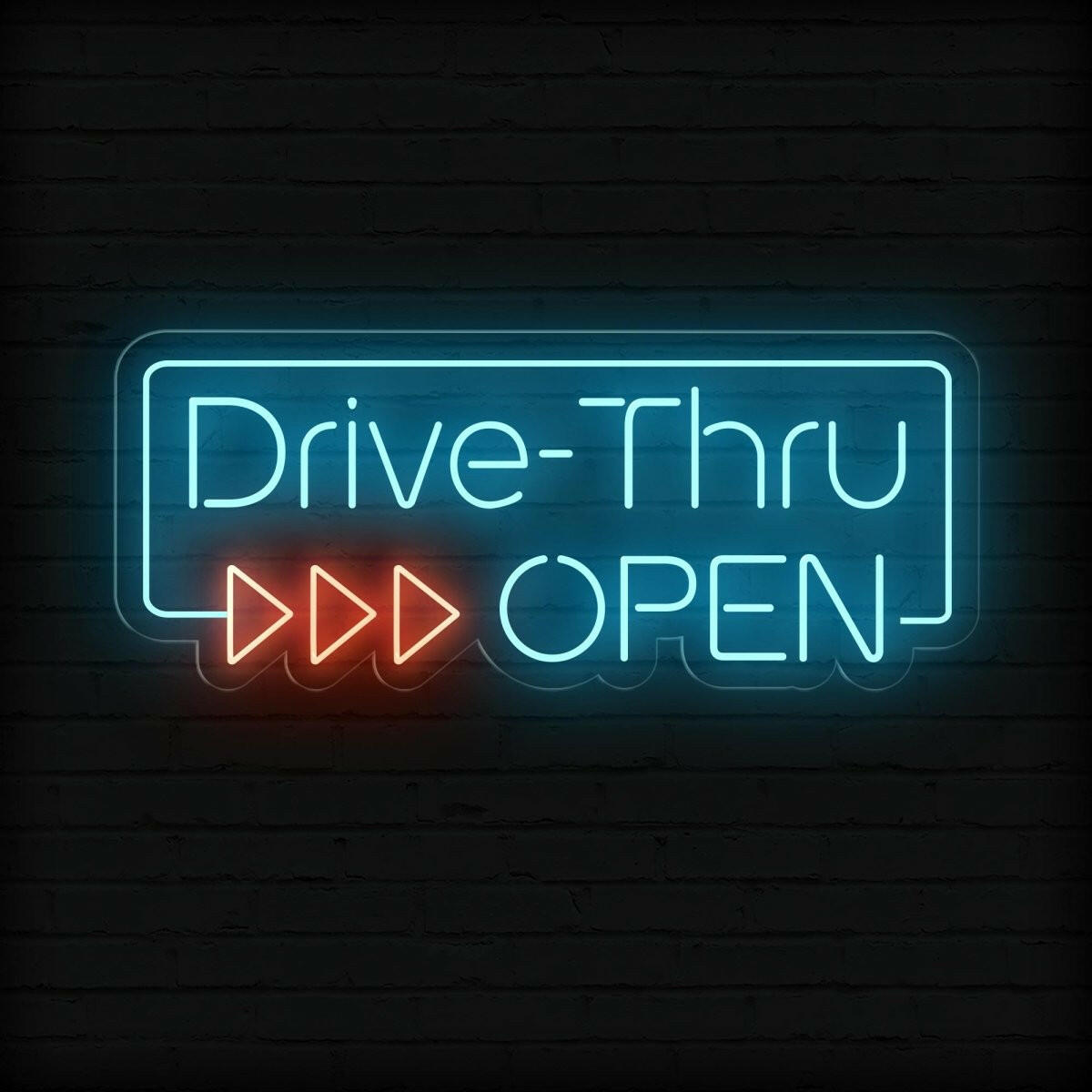 Drive Go Sign Drive Thru Open Neon Sign | LED Business Signage – NeonXpert