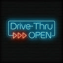 Drive Thru Open Neon Sign | LED Business Signage - NEONXPERT