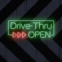 Drive Thru Open Neon Sign | LED Business Signage - NEONXPERT