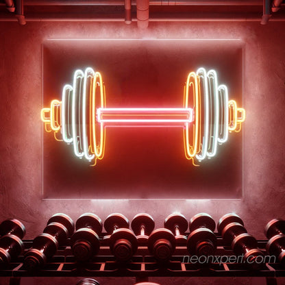 Dumbbell Neon Sign | LED Light Gym Decor - NeonXpert