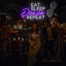 Eat Sleep Dance Repeat Neon Sign - Liven Up Your Space | Energetic LED Decor - NeonXpert