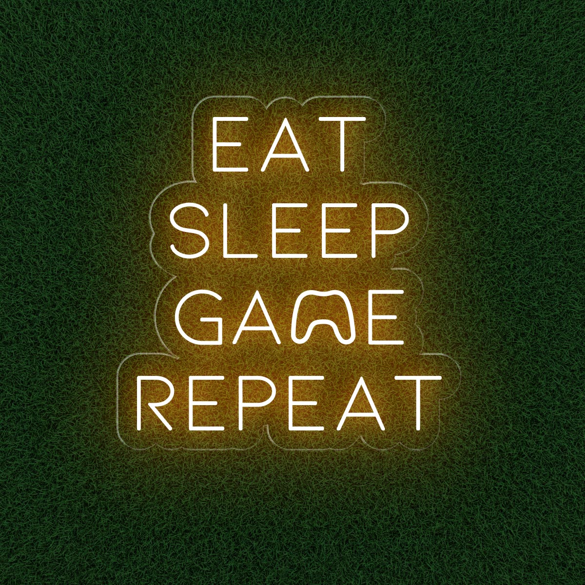 Eat Sleep Game Repeat Neon Sign - Essential Game Room Decor - NEONXPERT
