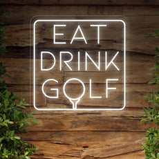 Elevate Your Man Cave with Eat Drink Golf - Golf Neon Sign - NEONXPERT