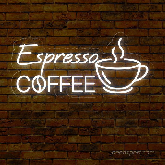 Espresso Coffee Neon Sign - Brew Your Space - NeonXpert