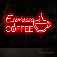 Espresso Coffee Neon Sign - Brew Your Space - NeonXpert