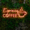 Espresso Coffee Neon Sign - Brew Your Space - NeonXpert