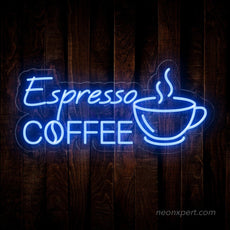 Espresso Coffee Neon Sign - Brew Your Space - NeonXpert