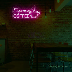 Espresso Coffee Neon Sign - Brew Your Space - NeonXpert