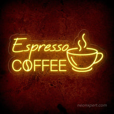 Espresso Coffee Neon Sign - Brew Your Space - NeonXpert