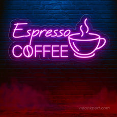 Espresso Coffee Neon Sign - Brew Your Space - NeonXpert