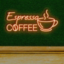 Espresso Coffee Neon Sign - Brew Your Space - NeonXpert