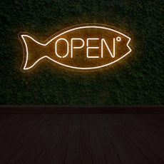 Fish Neon Sign Open | LED Light for Aquatic Charm - NEONXPERT