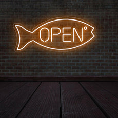 Fish Neon Sign Open | LED Light for Aquatic Charm - NEONXPERT