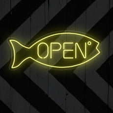 Fish Neon Sign Open | LED Light for Aquatic Charm - NEONXPERT