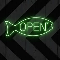 Fish Neon Sign Open | LED Light for Aquatic Charm - NEONXPERT