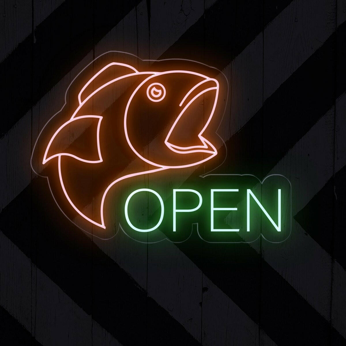 Fish Store Open Neon Sign | Welcome Fish Lovers – NeonXpert